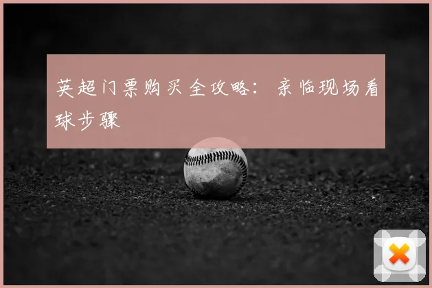 英超门票购买全攻略：亲临现场看球步骤